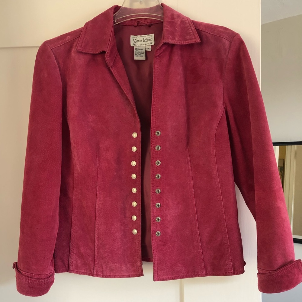 Live a Little pink suede jacket